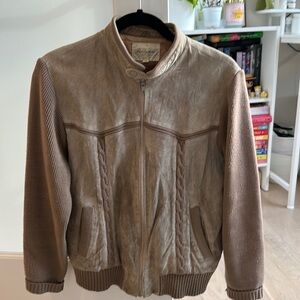 Suede vintage bomber jacket